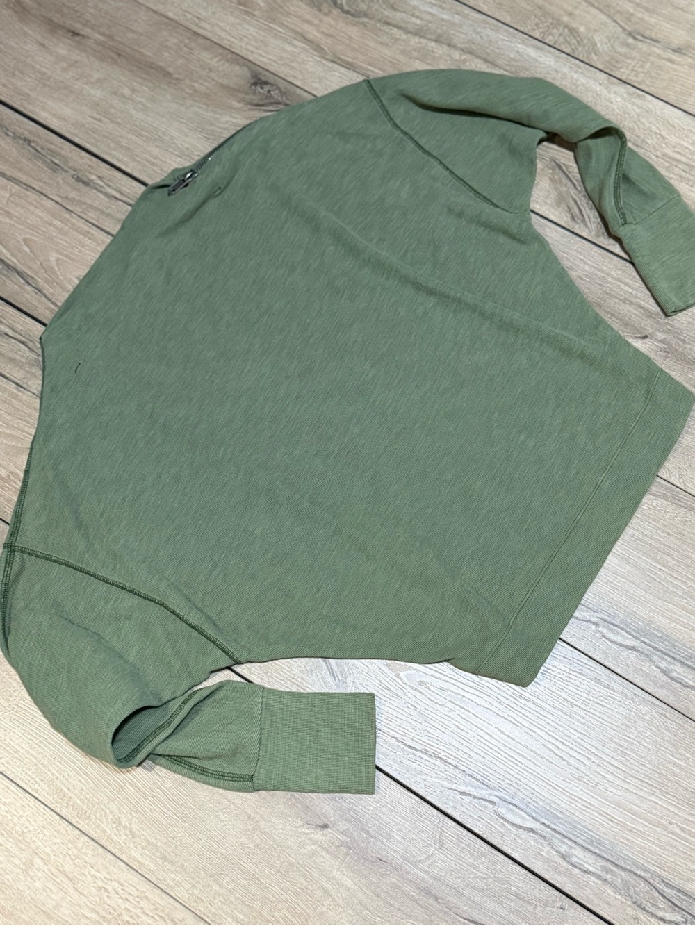 Free People Slouchy Long Sleeve Top Sage Green Off Shoulder Dolman Small - Picture 2 of 16